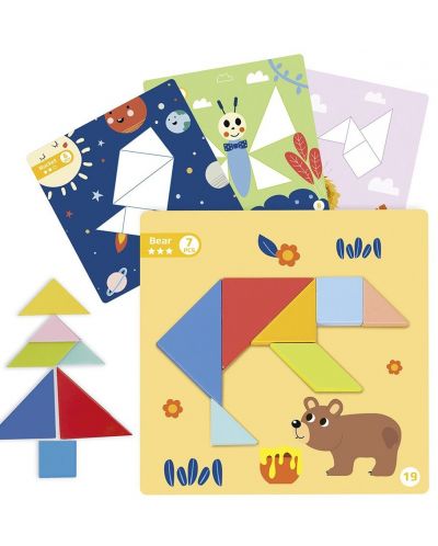 Παιδικό παιχνίδι Tooky Toy - Magnetic tangram - 1