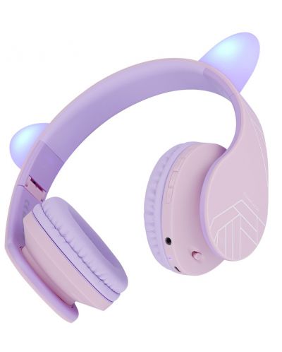 Παιδικά ακουστικά PowerLocus - P2, Ears, ασύρματα, ροζ/μωβ - 2