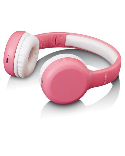 Παιδικά ακουστικά με μικρόφωνο Lenco - HPB-110PK, ασύρματα, ροζ - 4