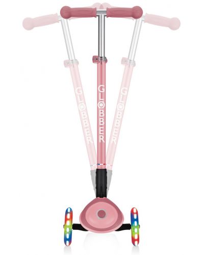 Παιδικό πτυσσόμενο σκούτερ Globber - Primo Foldable Plus Lights, ροζ - 5
