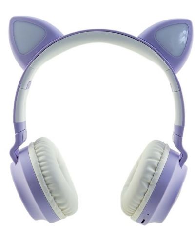 Παιδικά ακουστικά PowerLocus - Buddy Ears, ασύρματα, μωβ/άσπρα - 2