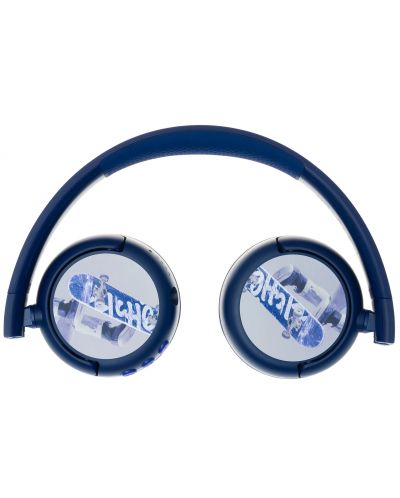 Παιδικά ακουστικά BuddyPhones - POP Fun, ασύρματα, μπλε - 3