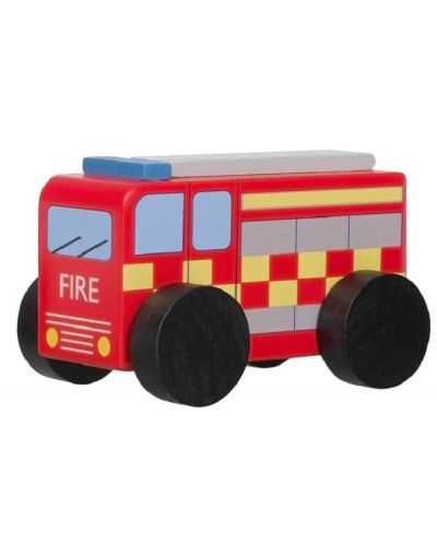 Παιδικό παιχνίδι Orange Tree Toys - Ξύλινο πυροσβεστικό όχημα - 2