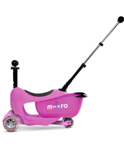 Παιδικό σκούτερ 2 σε 1 Micro - Mini2Go Deluxe Plus, Pink - 2