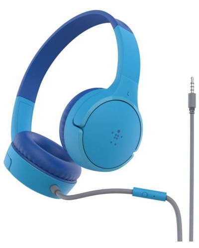 Παιδικά ακουστικά με μικρόφωνο Belkin - SoundForm Mini, μπλε - 1