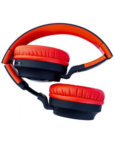 Παιδικά ακουστικά PowerLocus - Buddy, ασύρματα, μαύρα/κόκκινα - 2