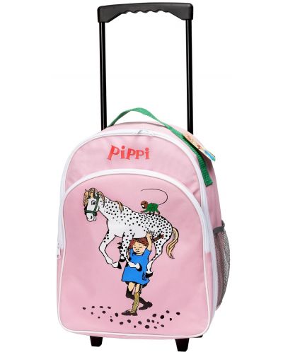 Παιδικό σακίδιο πλάτης με ρόδες  Pippi - Η Πίπη Φακιδομύτη και το αγαπημένο άλογο,ροζ - 1