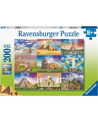 Παιδικό παζλ Ravensburger 200 XXL κομμάτια - Παγκόσμια ορόσημα - 1