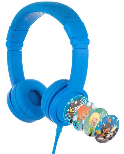 Παιδικά ακουστικά  με μικρόφωνο BuddyPhones- Explore+, Μπλε - 1