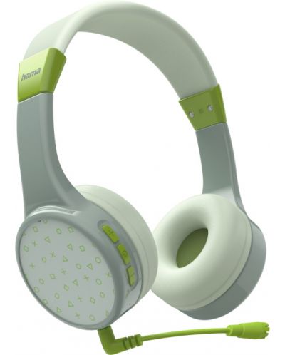 Παιδικά ακουστικά με μικρόφωνο Hama - Teens Guard, ασύρματα, πράσινα - 2