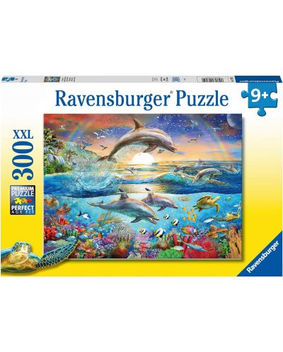 Παιδικό παζλ Ravensburger  300 XXL κομμάτια - Παράδεισος των δελφινιών - 1