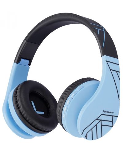 Παιδικά ακουστικά με μικρόφωνο PowerLocus - P1, ασύρματα, μπλε - 1