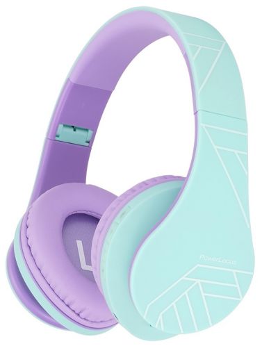 Παιδικά ακουστικά PowerLocus - P2, ασύρματο, πράσινο/μωβ - 1