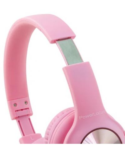 Παιδικά ακουστικά με μικρόφωνο PowerLocus - PLED, ασύρματα, ροζ - 2