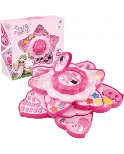 Παιδικό σετ καλλυντικών Raya Toys - Sparkle and Glitter,ροζ - 1