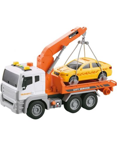 Παιδικό παιχνίδι City Service - Φορτηγό με γερανό και αυτοκίνητο  - 1