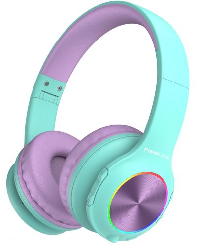 Παιδικά ακουστικά PowerLocus - PLED, ασύρματα , μπλε/μωβ - 1