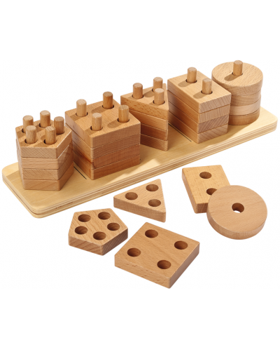 Παιδικό παιχνίδι Smart Baby - Μεγάλο ξύλινο σετ Montessori - 2
