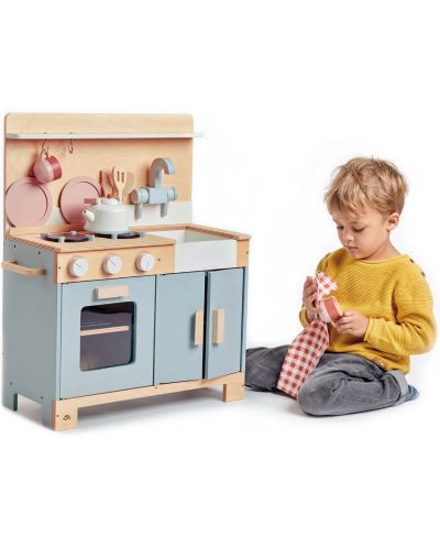 Παιδική ξύλινη κουζίνα Tender Leaf Toys - Mini Chef, με αξεσουάρ - 3
