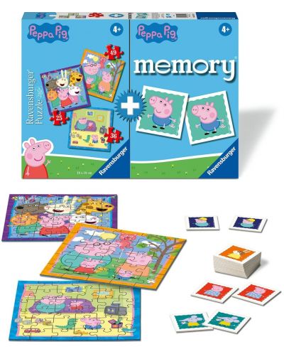 Κάρτες μνήμης  Ravensburger 25/36/49 κομμάτια -Peppa Pig - 2