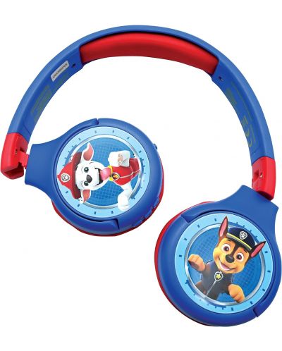 Παιδικά ακουστικά Lexibook - Paw Patrol HPBT010PA, ασύρματα, μπλε - 1