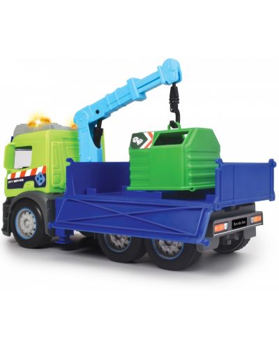 Παιδικό ξύλινο Dickie Toys - Φορτηγό για ανακύκλωση απορριμμάτων με ήχους και φώτα - 4
