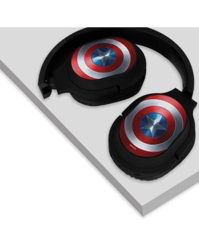 Παιδικά ακουστικά ΕΡΤ Group - Captain America, ασύρματα, μαύρα - 2