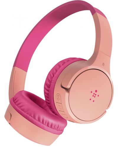Παιδικά ακουστικά με μικρόφωνο Belkin - SoundForm Mini, ασύρματα, ροζ - 1