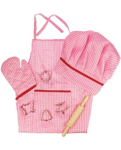 Παιδικό σετ μαγειρικής Bigjigs - Για ντύσιμο, ροζ - 1