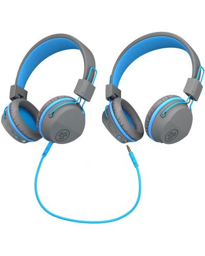Παιδικά ασύρματα ακουστικά JLab - JBuddies Studio, γκρι/μπλε - 4