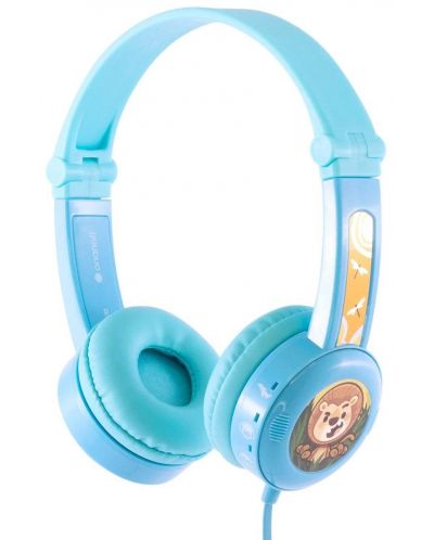Παιδικά ακουστικά BuddyPhones - Travel, μπλε - 1