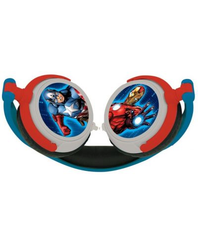 Παιδικά ακουστικά Lexibook - Avengers HP010AV, μπλε/κόκκινο - 3