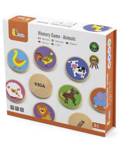Παιδικό παιχνίδι μνήμης Viga - Ζώα - 2