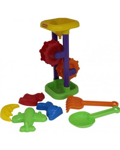 Παιδικό σετ παραλίας Polesie Toys - Μύλος, 7 τεμάχια, ποικιλία - 2