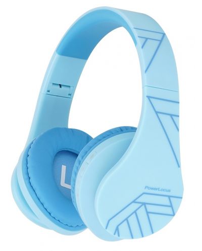 Παιδικά ακουστικά με μικρόφωνο PowerLocus - P2, ασύρματα, μπλε - 1