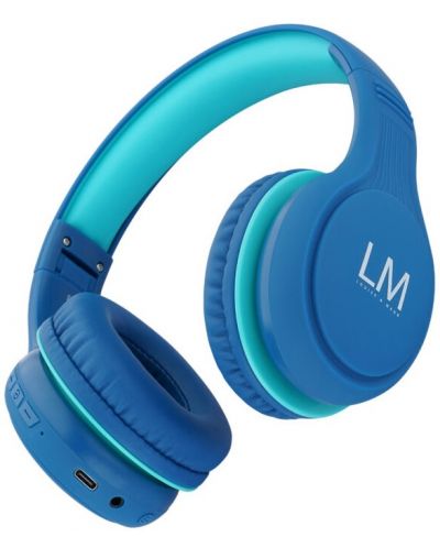 Παιδικά ακουστικά PowerLocus - Louise&Mann K1 Kids, ασύρματα, μπλε - 3