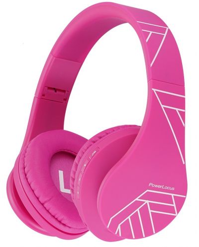 Παιδικά ακουστικά PowerLocus - P2, ασύρματα, ροζ - 1