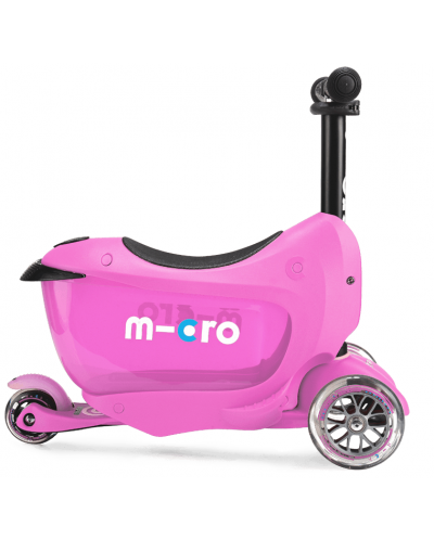 Παιδικό σκούτερ 2 σε 1 Micro - Mini2Go Deluxe Plus, Pink - 5