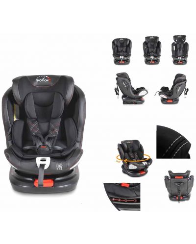 Παιδικό κάθισμα αυτοκινήτου Moni - Motion, 0-36 κιλά, με IsoFix, μαύρο - 1