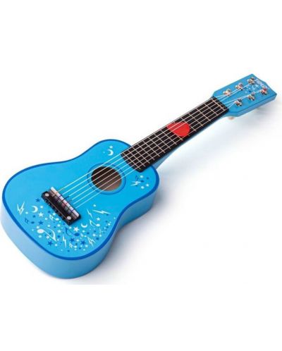 Παιδική ξύλινη κιθάρα Bigjigs, μπλε - 1