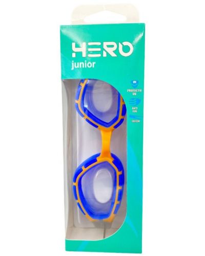 Παιδικά γυαλιά κολύμβησης HERO - Fit Junior, μπλε/πορτοκαλί - 3