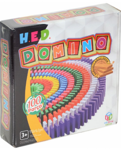 Παιδικό παιχνίδι H.E.D - Χόμπι ντόμινο, 100 τεμάχια - 1