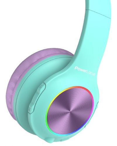 Παιδικά ακουστικά PowerLocus - PLED, ασύρματα , μπλε/μωβ - 2