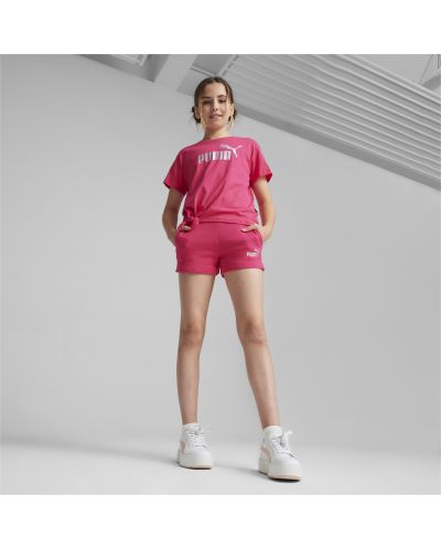Παιδικό μπλουζάκι  Puma - Essentials+ Logo , ροζ - 5
