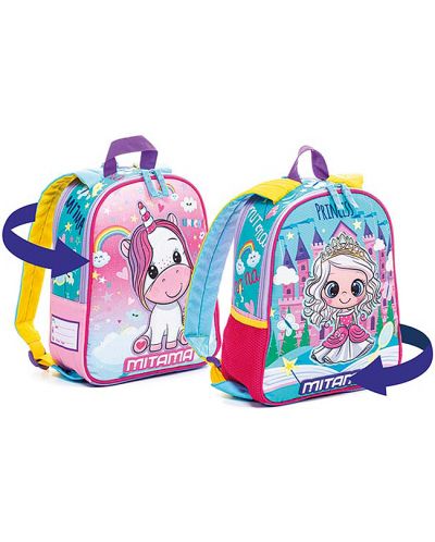 Παιδική τσάντα διπλής όψης Mitama Spinny - Unicorn-Princess	 - 3
