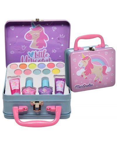 Παιδική μεταλλική βαλίτσα με καλλυντικά Martinelia Little Unicorn - 2