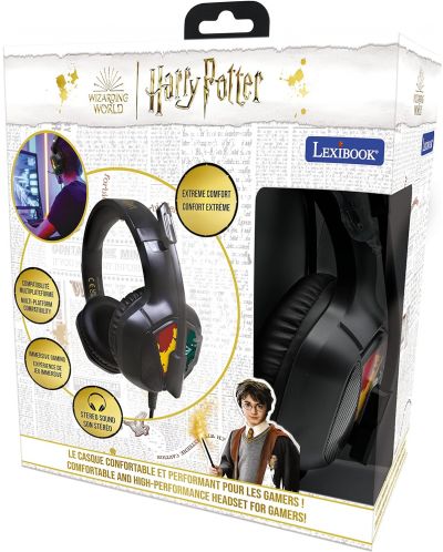 Παιδικά ακουστικά με μικρόφωνο Lexibook - Harry Potter HPG10HP, μαύρα - 4