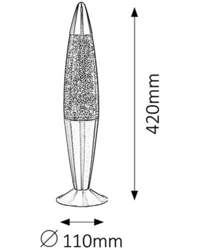 Διακοσμητικό φωτιστικό Rabalux - Glitter, 25 W, 42 x 11 cm,μωβ - 3