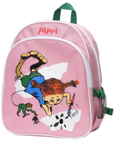 Παιδικό σακίδιο πλάτης Pippi - Η Πίπη Φακιδομύτη ζωγραφίζει , ροζ - 1