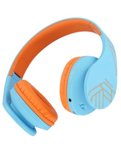 Παιδικά ακουστικά PowerLocus - P2, ασύρματα, μπλε/πορτοκαλί - 4